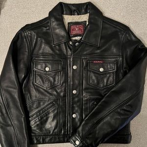Lucky Brand black leather jacket-Like New